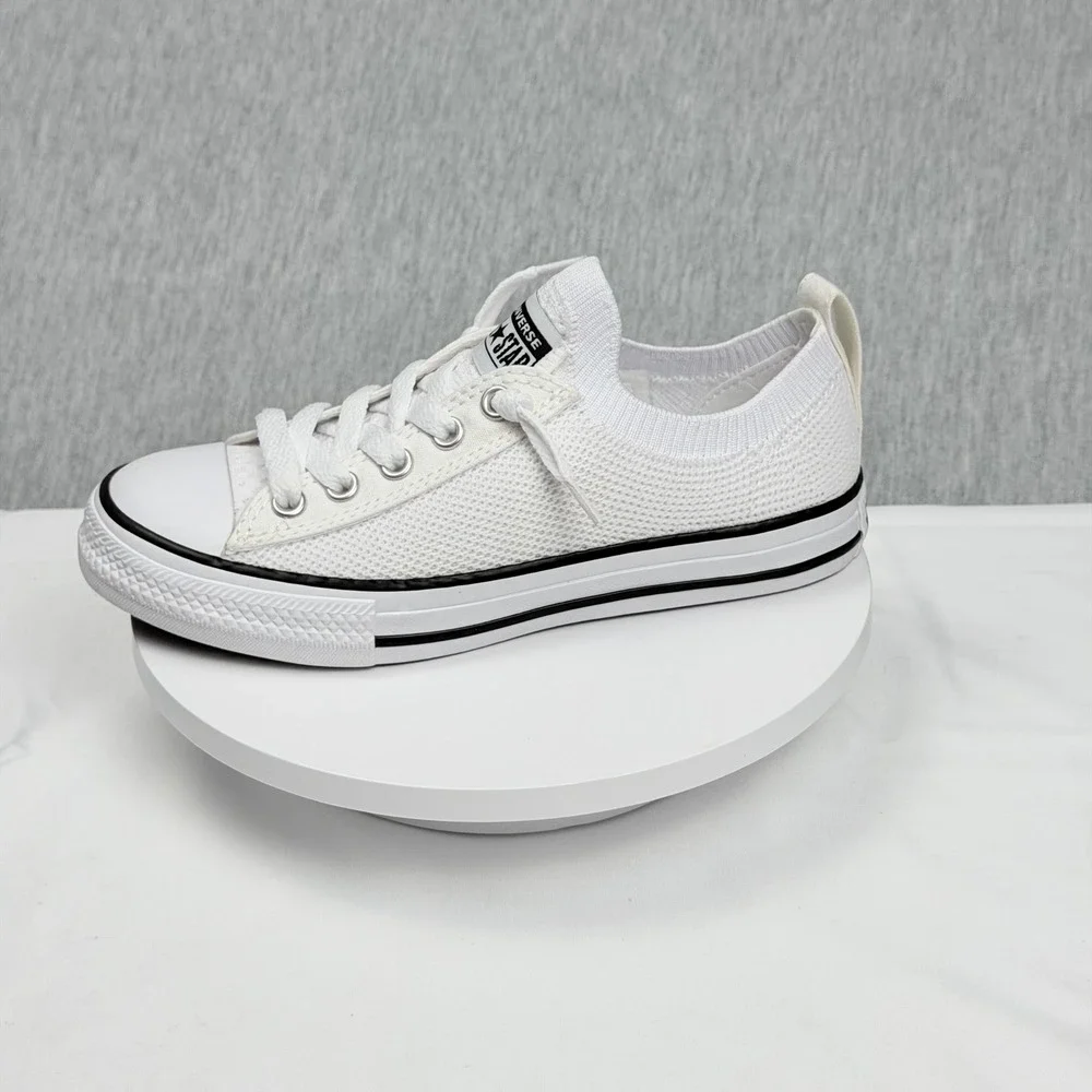 Converse Chuck Taylor All Star Madison Ox White Knit Sneakers 654220C Junior 1